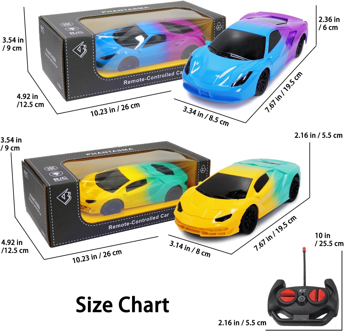 Remote Control Race Car for Boys Girls 3-5 Years- 2 Toddler Remote Control Cars Ages 2-4 Toy Racing for 6-8 Years Old Kids New Year Christmas