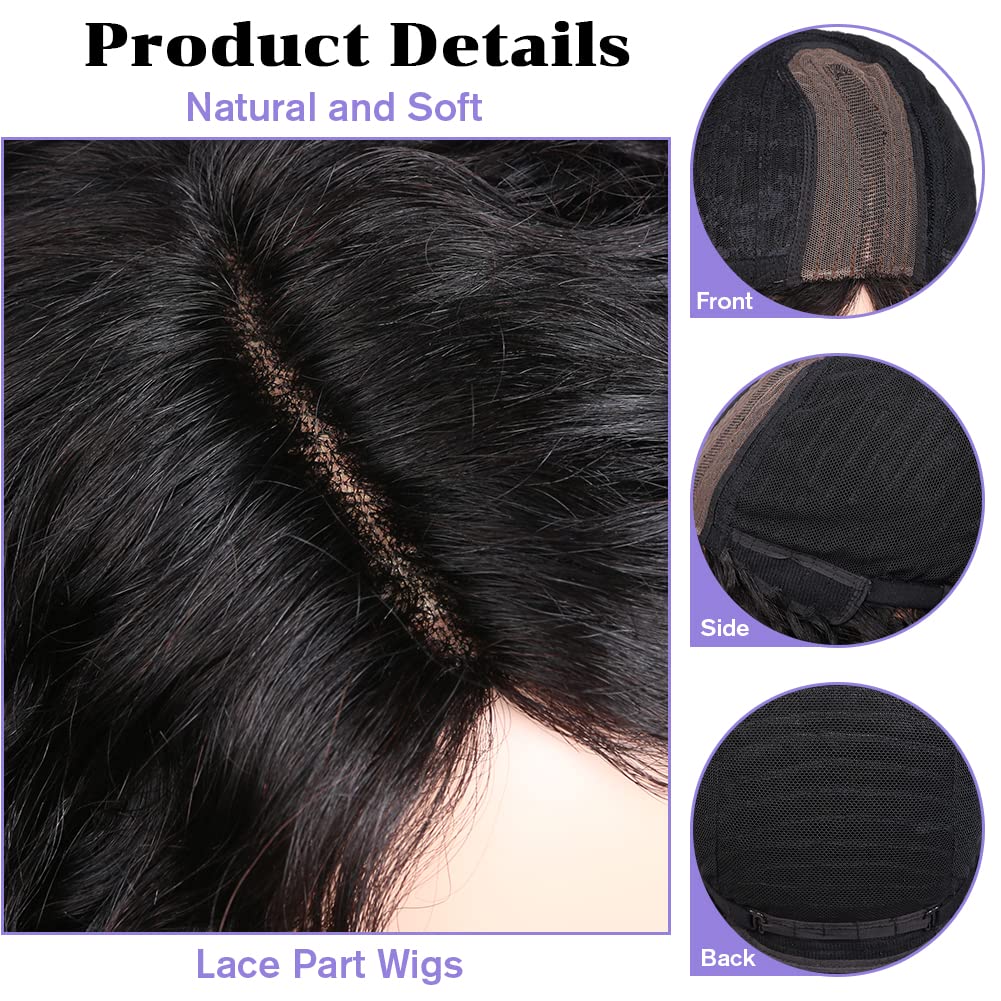 quickwig Pelucas de cabello humano, peluca corta rizada estilo Bob con encaje sin pegamento, pelucas de onda natural afroamericana para mujeres
