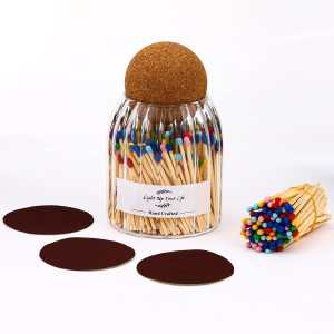 150 unidades de 3 pulgadas de arco iris a juego en un frasco con golpeador, soporte de fósforo con Striker, fósforos de seguridad en la campana con 150 unidades de 3 pulgadas de arco iris a juego en un frasco con golpeador, soporte de fósforo con Striker, fósforos de seguridad en la campana con