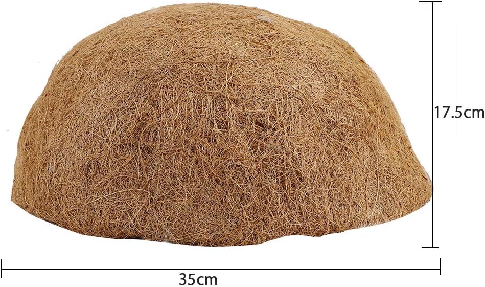 Pectt 3 forros redondos de coco de 14 pulgadas para macetas, forros de repuesto de fibra de coco extragruesos, revestimientos de fibra de coco para