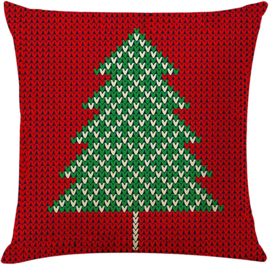 Ogrmar 4 fundas de almohada cuadradas de 18 x 18 pulgadas, fundas de almohada decorativas de Navidad para sofá, cama y automóvil (Navidad-G)