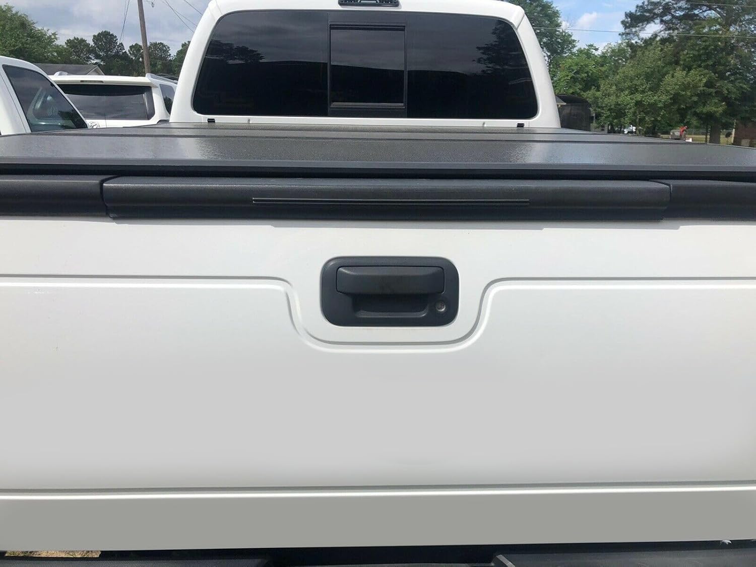 ECOTRIC Tapa de paso para puerta trasera compatible con Ford Super Duty F250 F350 F450 F550 2008-2016 Moldura flexible para portón trasero con