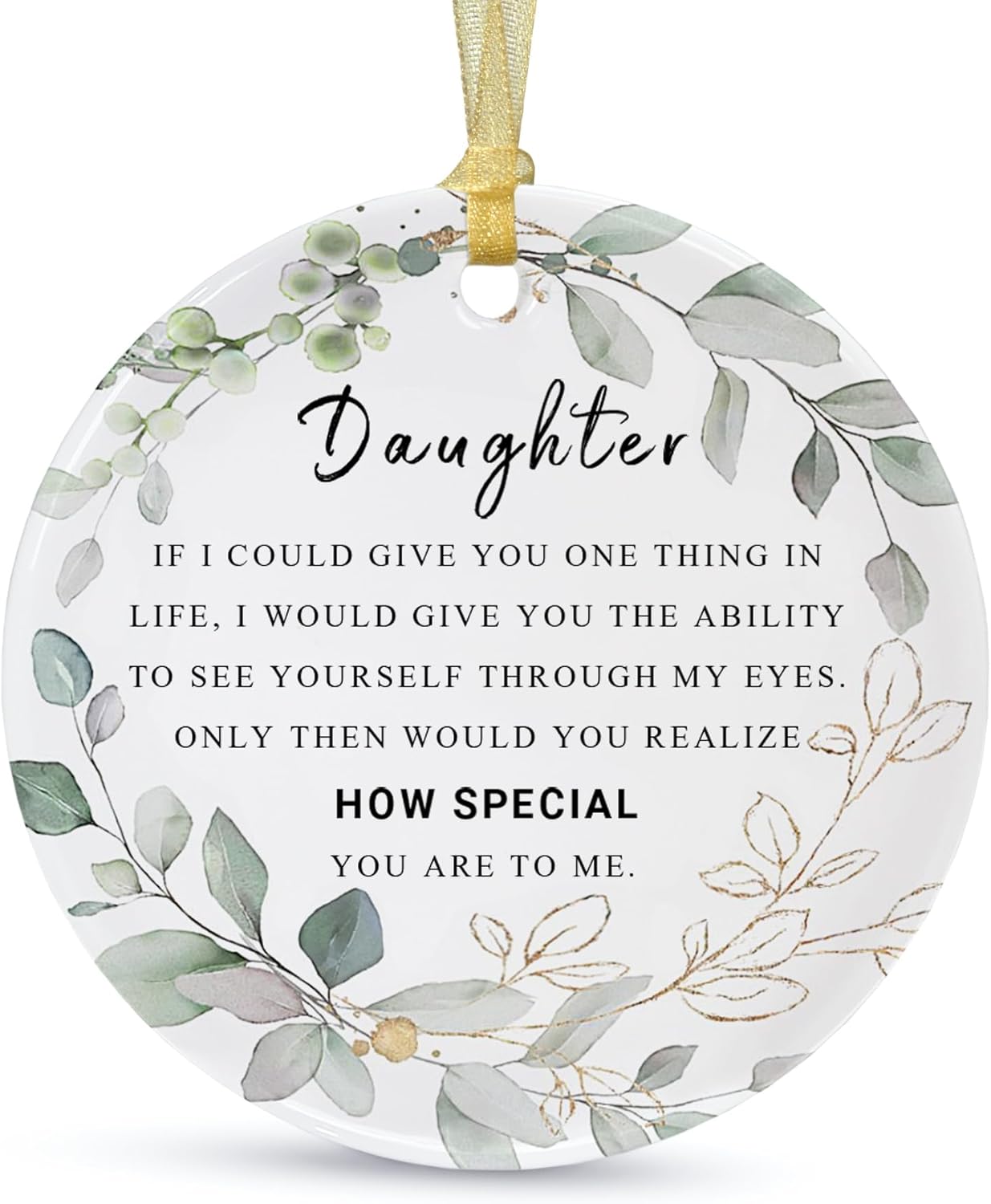 Adornos de regalo para hija de padres 2024, adorno de Navidad para hija para siempre, colgante de mamá papá, regalo de la mejor hija, decoración de