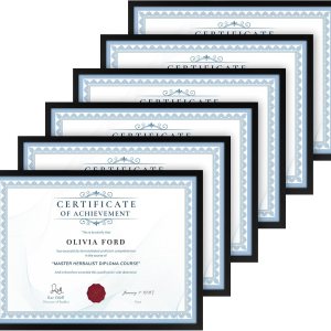 TWING Paquete de 6portarretratos, certificado, diploma, fotos, madera compuesta de 6x8pulgadas con paspartú u 8.5x11pulgadas sin paspartú, marcos de TWING Paquete de 6portarretratos, certificado, diploma, fotos, madera compuesta de 6x8pulgadas con paspartú u 8.5x11pulgadas sin paspartú, marcos de