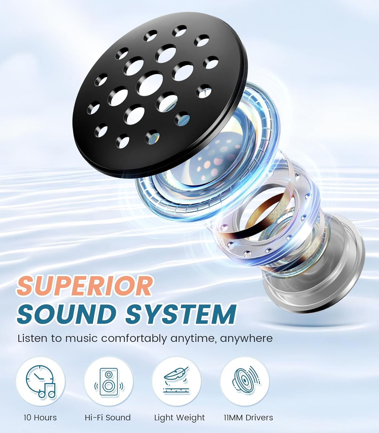 Voerou – Auriculares de diadema inalámbricos con Bluetooth para dormir, entrenamiento, yoga, insomnio, viajes, meditación