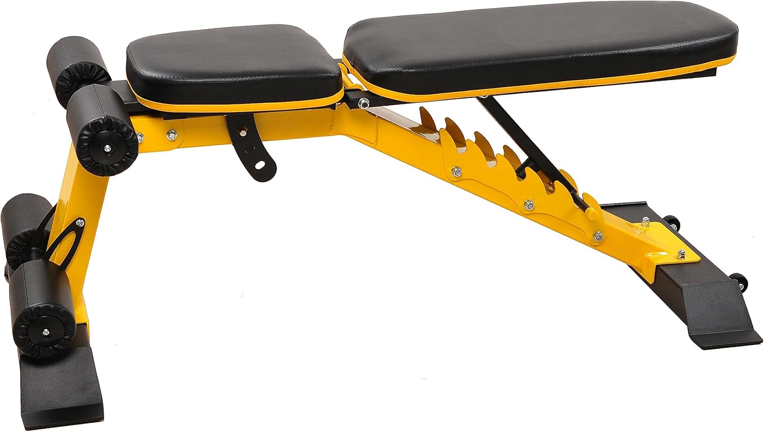 Signature Fitness Banco de pesas resistente ajustable y plegable para ejercicio vertical, inclinado, declive y plano