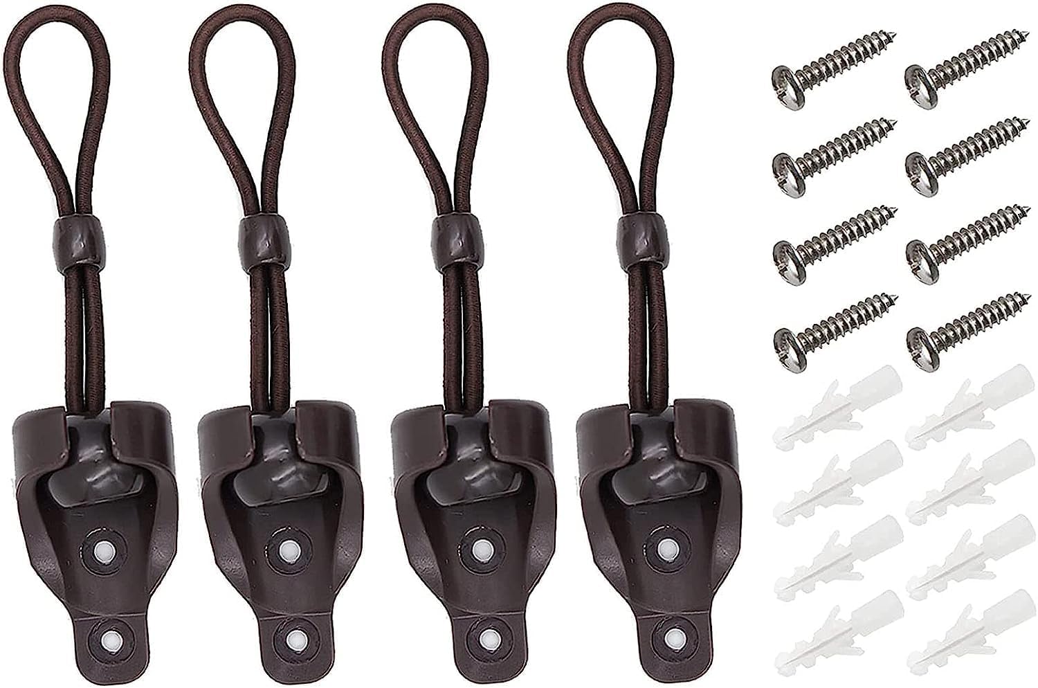 Repuesto universal para persianas enrollables para interiores y exteriores, accesorios para persianas enrollables (kit elástico, paquete de 2,