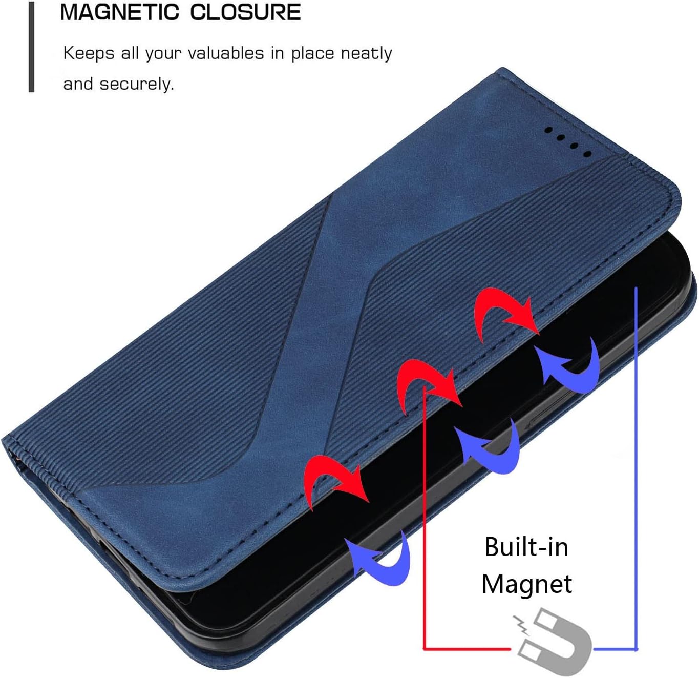 Funda tipo cartera compatible con Xiaomi Poco X3Poco X3 ProPoco X3 NFC, compatible con Xiaomi Poco X3 NFC funda TPU a prueba de golpes funda