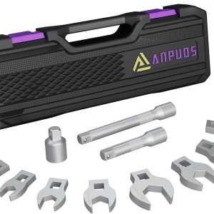 ANPUDS Juego de llaves de pata de gallo de 38 pulgadas, juego de llaves métricas de pie de cuervo, 10-12-14-16-17-18-0.748-0.866 in juego de llaves ANPUDS Juego de llaves de pata de gallo de 38 pulgadas, juego de llaves métricas de pie de cuervo, 10-12-14-16-17-18-0.748-0.866 in juego de llaves