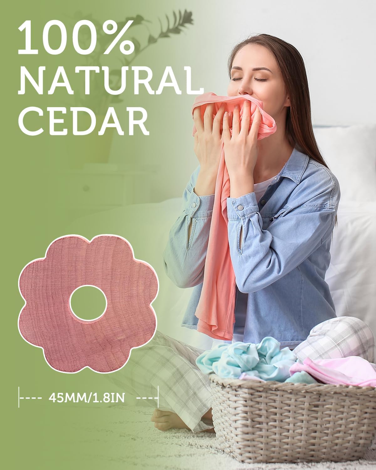 Aryiten Bloques de cedro para almacenamiento de ropa, bolas de cedro con aroma aromático, flores de madera para almacenamiento de ropa, armarios y