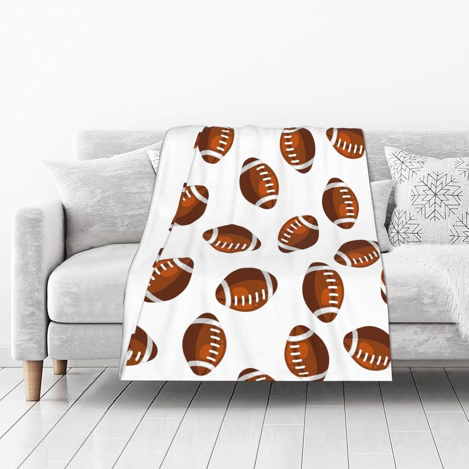 Manta de fútbol para mujer, suave manta de forro polar de verano, lavable, manta ligera de viaje para sofá, cama, sillón durante todas las