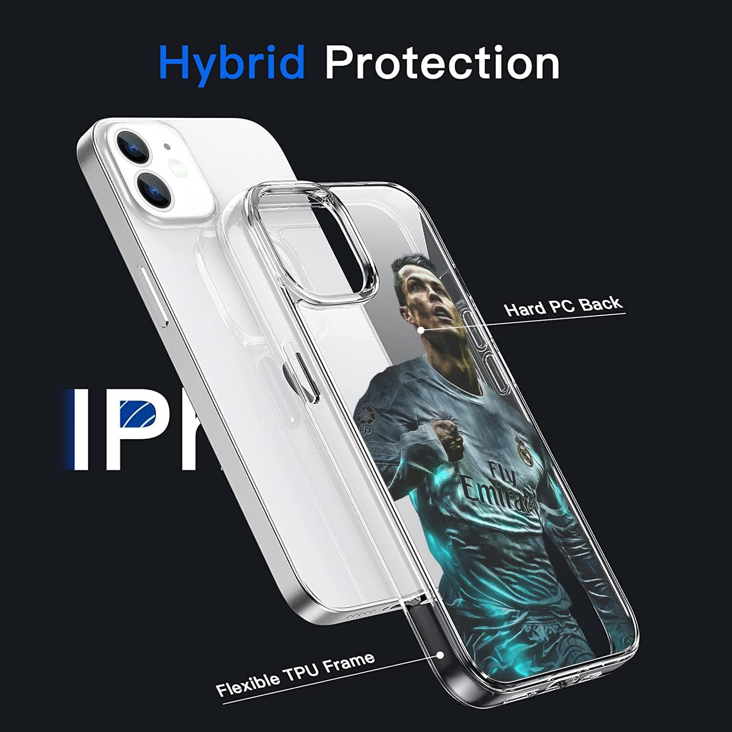 Superstar Fashion – Funda de silicona suave de poliuretano termoplástico (TPU) con absorción de golpes, funda protectora transparente (súper