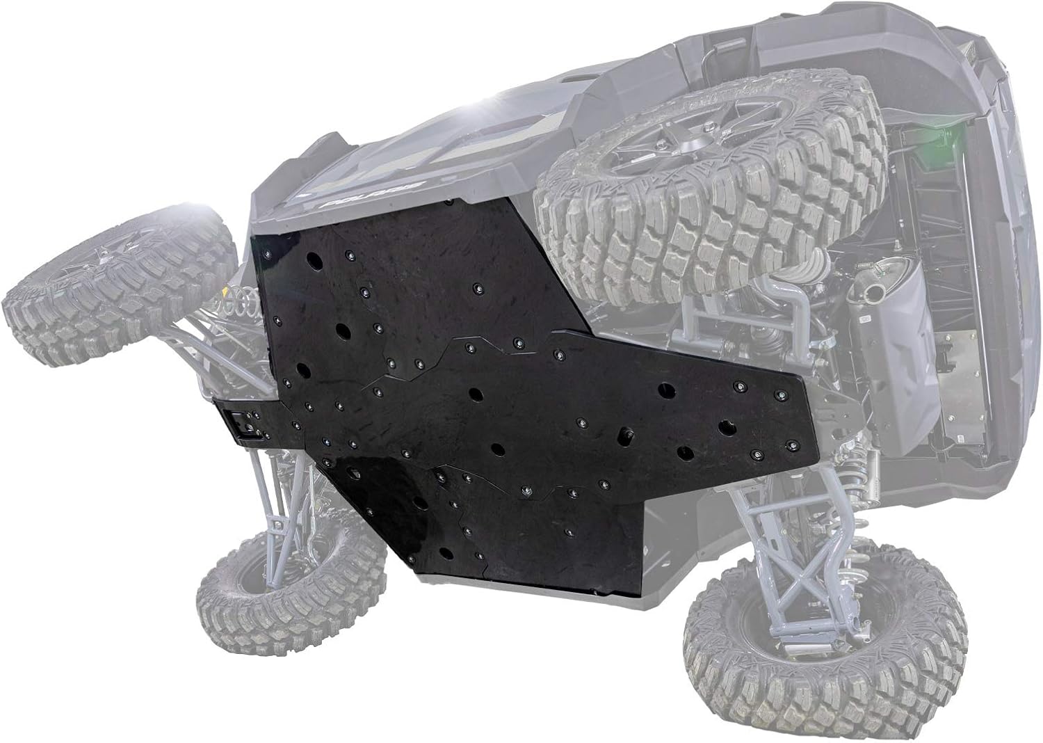 SuperATV Placa deslizante UHMW de 12 pulgada de grosor para Polaris General 1000 2016+ (no es compatible con modelos XP)  Protege completamente el