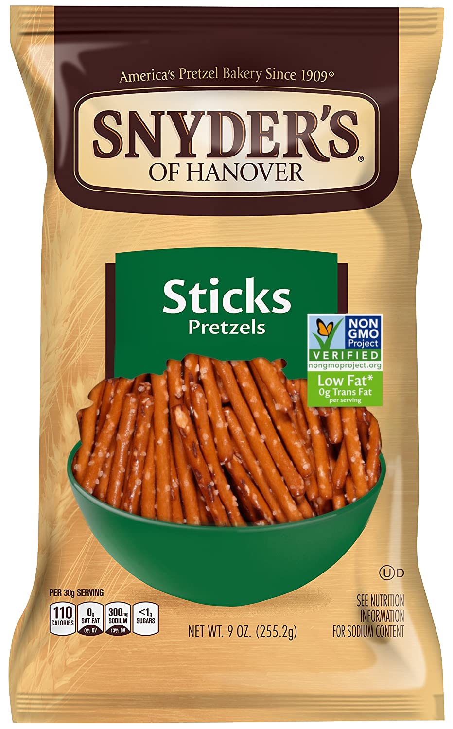 Snyder’s Mini Pretzels, sin grasa, 9 oz (255.2 g)