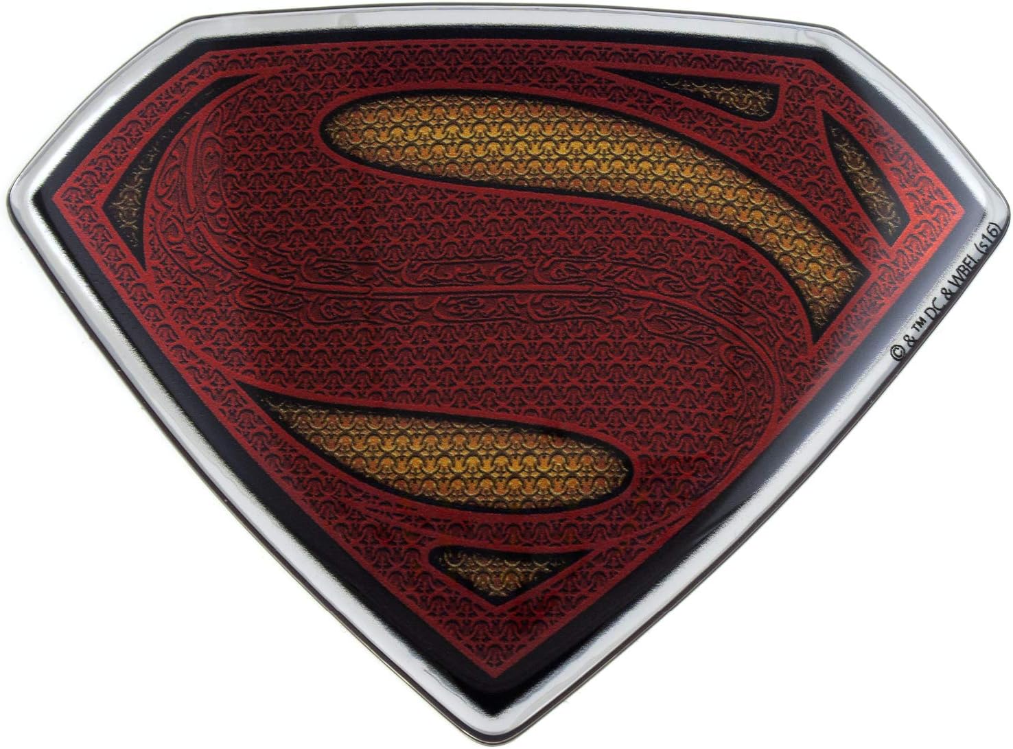 Fan Emblems Pegatina cromada para coche Superman – Batman v Superman Dawn of Justice Logo