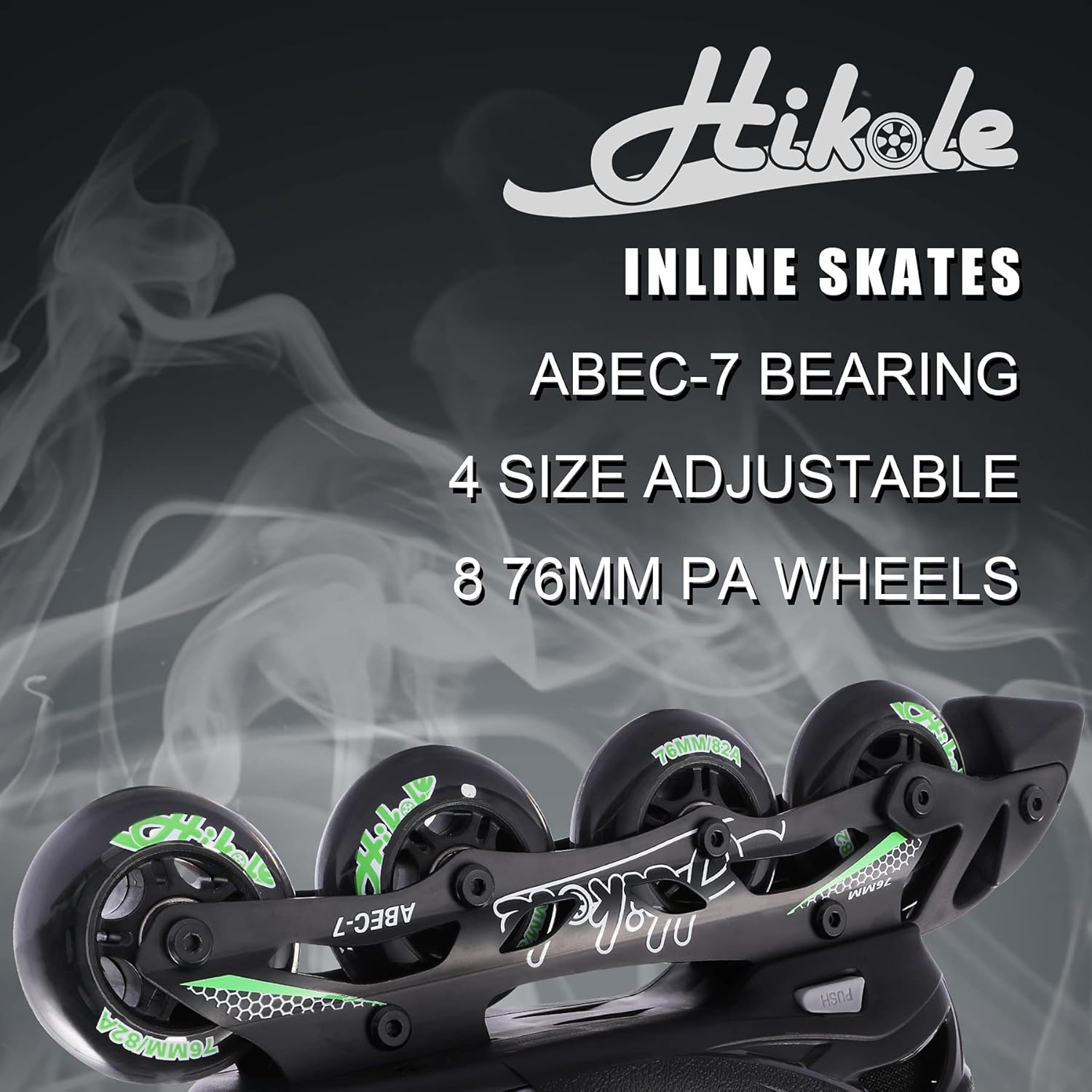 Hikole Patines en línea ajustables para niños y adultos, cuchillas de fitness para exteriores para hombres y mujeres, patines para principiantes