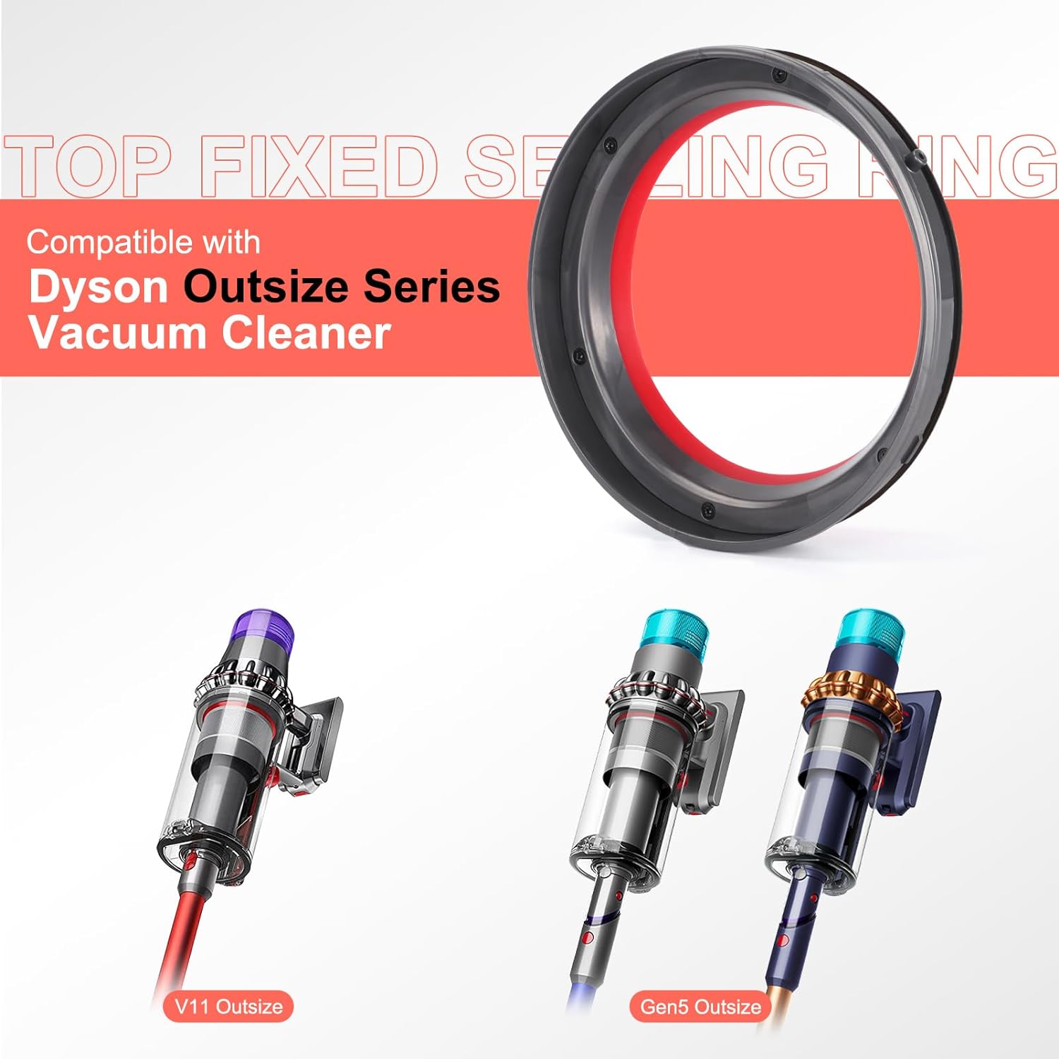 SV16 SV29 – Anillo de sellado de cubo de polvo de repuesto para Dyson Outsize Canister Parte, repuesto para Outsize V11V15PlusGen 5AbsolutoAbsolute