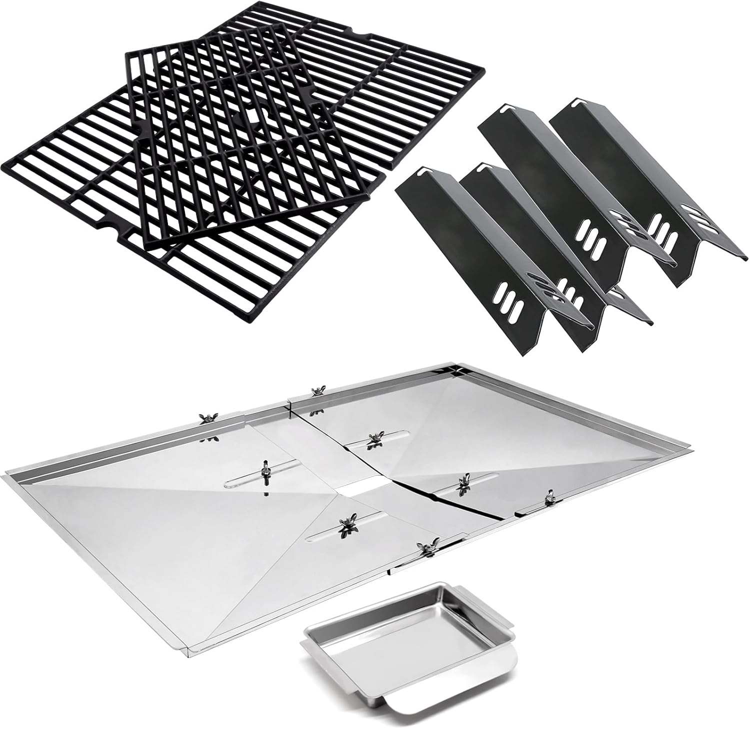 Piezas de parrilla para Dyna-Glo DGF510SBP, DGF510SSP, Backyard BY13-101-001-13, BHG Grill Parts BH13-101-099-01, rejillas de parrilla de hierro