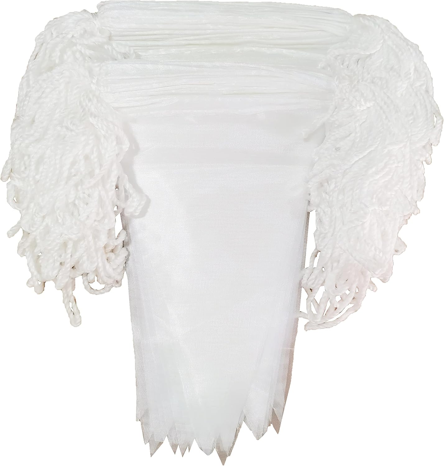 Banderines blancos de 130 pies, banderas de banderines de poliéster para fiesta de gran apertura, decoraciones de Navidad, decoraciones al aire