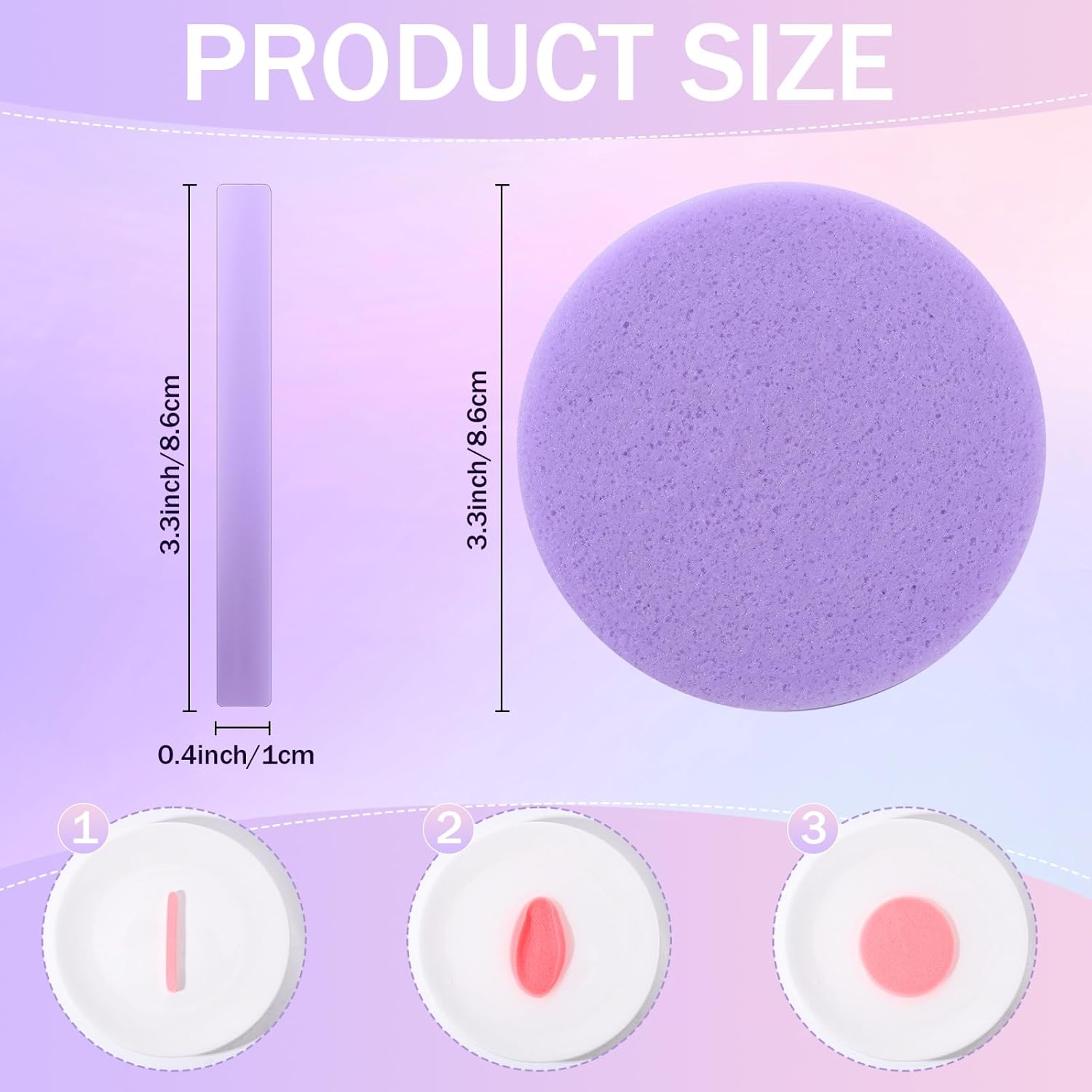 Mifoci 960 esponjas faciales comprimidas para esteticistas, almohadillas de esponja para eliminación de maquillaje, esponjas faciales redondas,