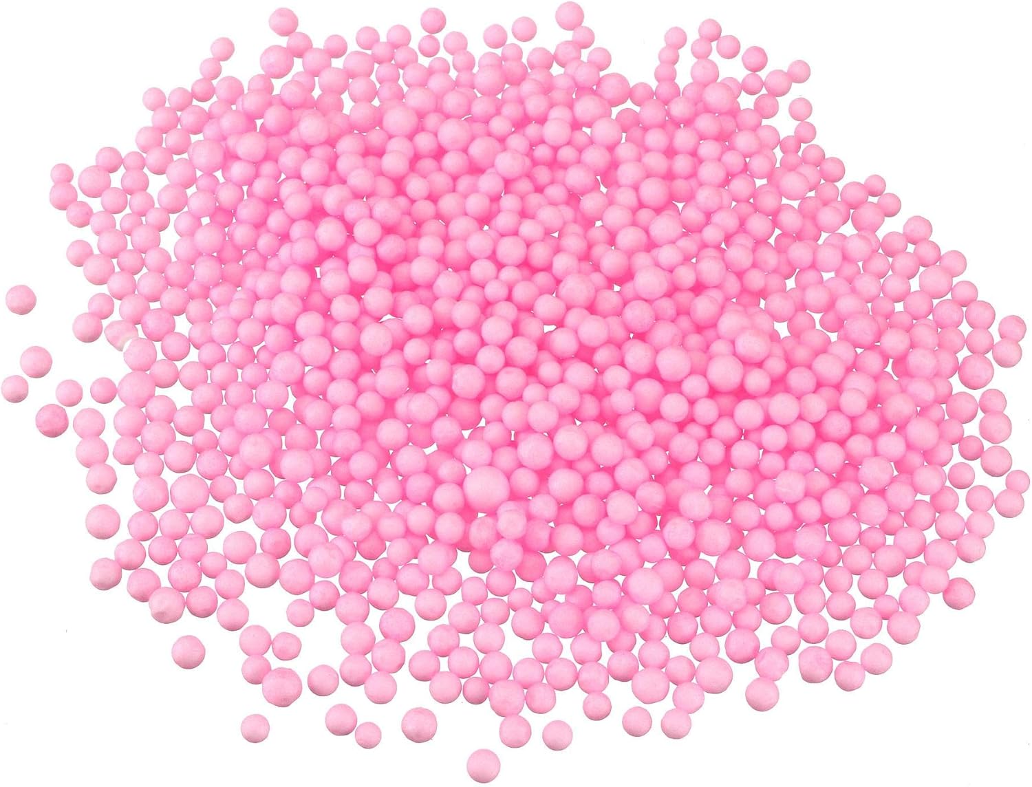 uxcell 1 paquete de bolas redondas de espuma de poliestireno rosa de 0.1 pulgadas para las artes, manualidades, decoraciones de fiesta, rellenos de