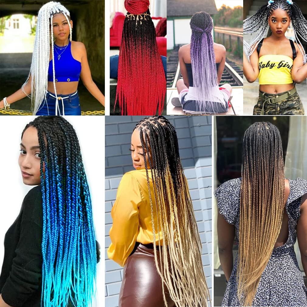 Extensiones de cabello trenzado preestiradas de 20 pulgadas, 8 paquetes de cabello sintético profesional para mujer, trenzas de ganchillo, textura