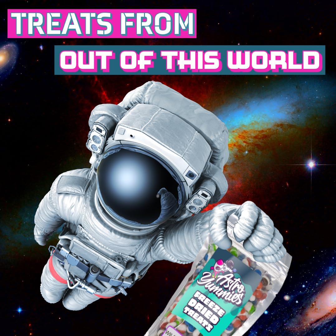 Astro Yummies Caramelo de arcoíris Skittles liofilizado (Med, media libra  8 onzas), sabor afrutado extremo, golosinas crujientes, fresa, limón,