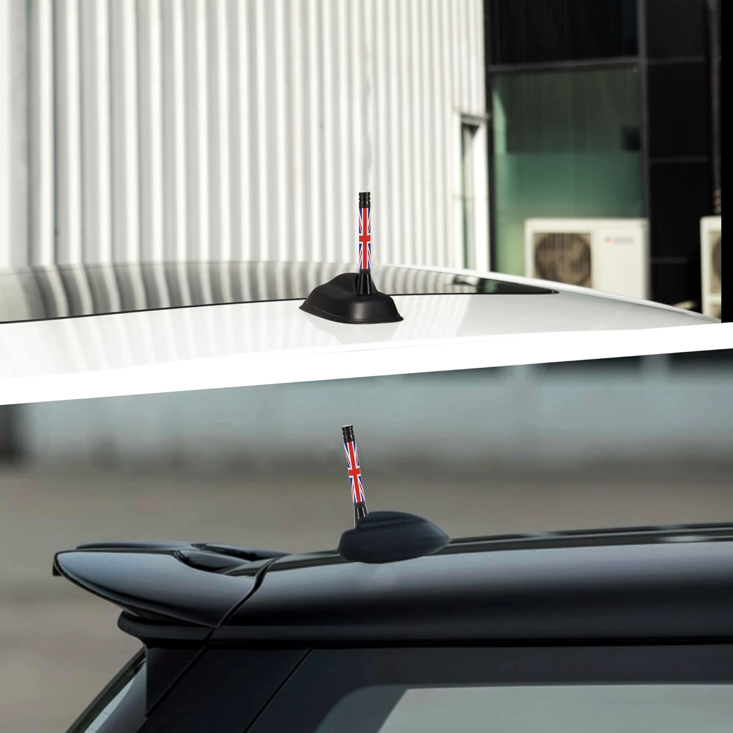 TOMALL Decoración de antena de automóvil compatible con cubierta de antena Mini Cooper, repuesto de antena Union Jack para Cooper S Countryman