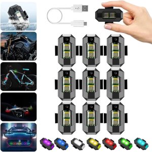 KCRPM Luces LED anticolisión (sin controlador), nuevo modo de vibración de actualización 2024, luces LED anticolisión, luz estroboscópica de 7 KCRPM Luces LED anticolisión (sin controlador), nuevo modo de vibración de actualización 2024, luces LED anticolisión, luz estroboscópica de 7