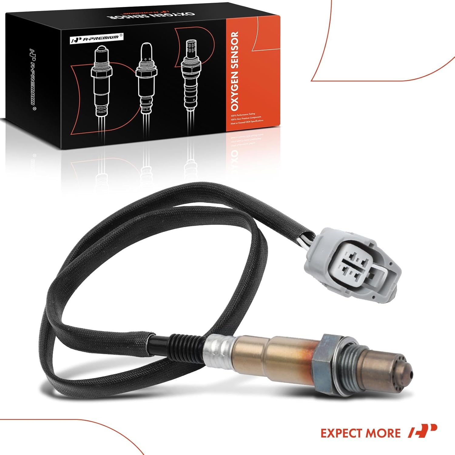 A-Premium Sensor de oxígeno O2 compatible con Mazda CX-9 2019-2021 L4 2.5L, CX-5 2013-2016 2019-2021 L4 2.0L 2.5L, corriente abajo, repuesto #
