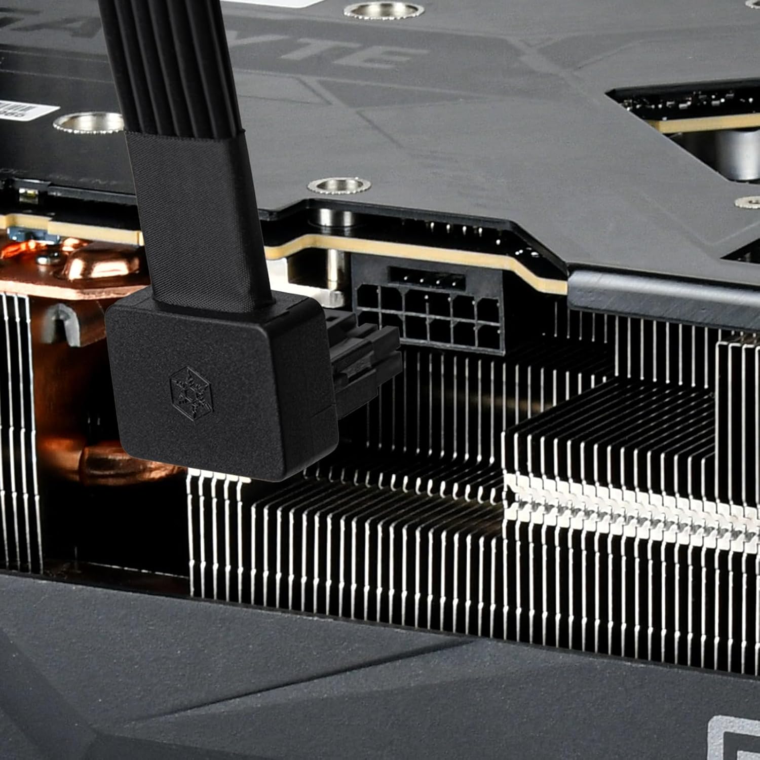 SilverStone Technology PP14-90 12+4 pines (PSU) a 12+4 pines (GPU) 90 en ángulo 12VHPWR PCIe Gen5 Cable, SST-PP14-90