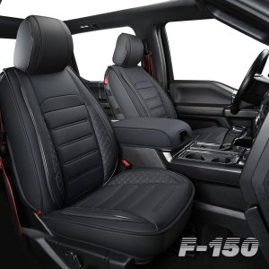 LUCKYMAN CLUB Fundas de asiento de piel sintética F150, aptas para 2015-2023 F150 SuperCrew SuperCab Cab 2017-2023 F250 F350 F450 Super Duty Crew LUCKYMAN CLUB Fundas de asiento de piel sintética F150, aptas para 2015-2023 F150 SuperCrew SuperCab Cab 2017-2023 F250 F350 F450 Super Duty Crew