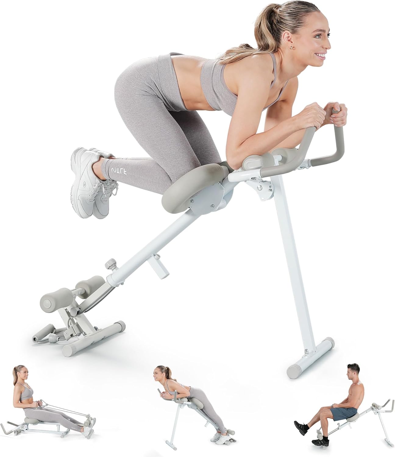WONDER CORE Equipo de entrenamiento Pro Max Gimnasio en casa, equipo de ejercicio 4 en 1 máquina de remo, máquina de prensa de piernas, máquina