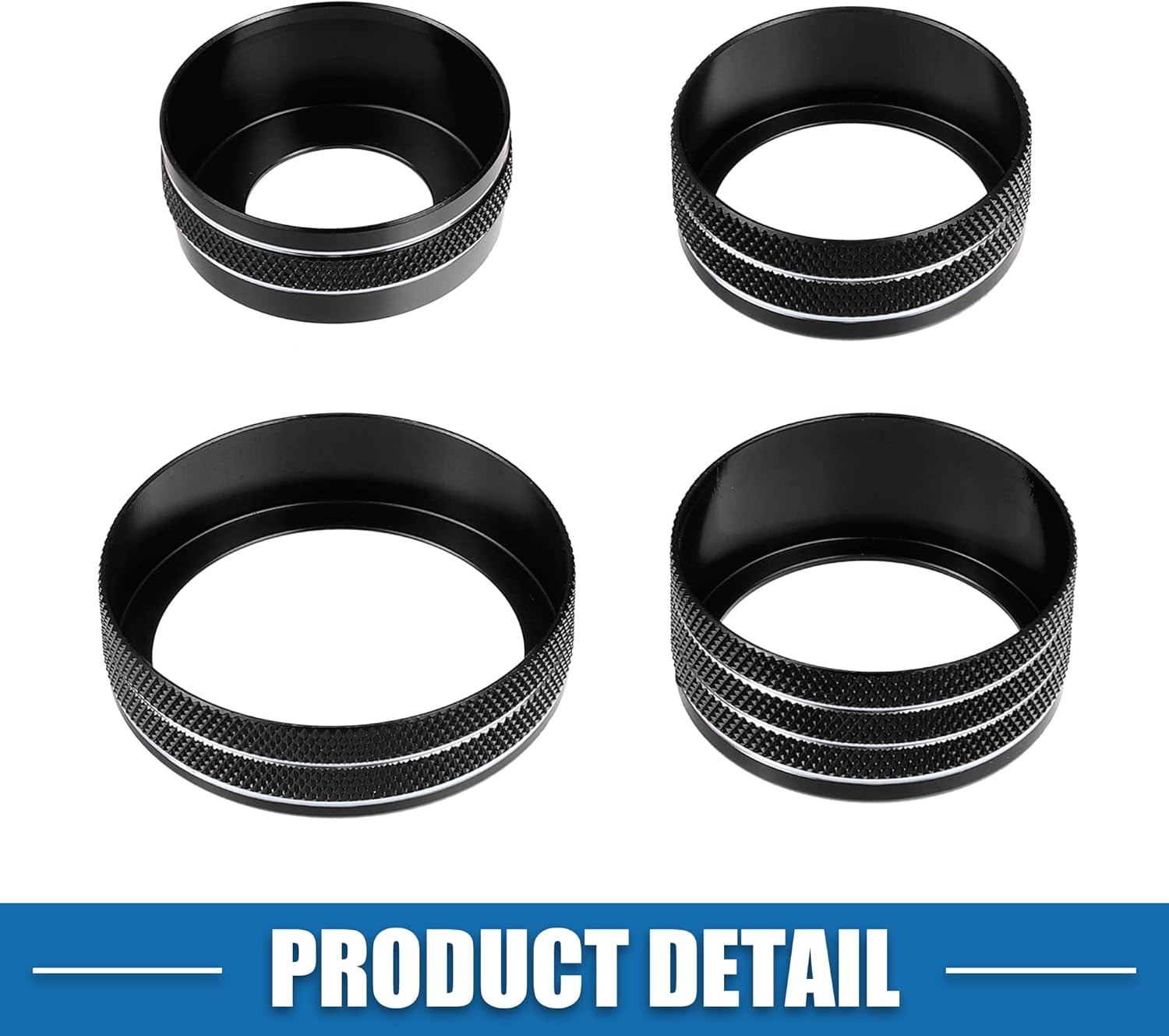 Calcomanías para pomos de aire acondicionado de automóvil, para interruptor de radio de CA, para Chevrolet Colorado 2014-2022, color negro (juego de
