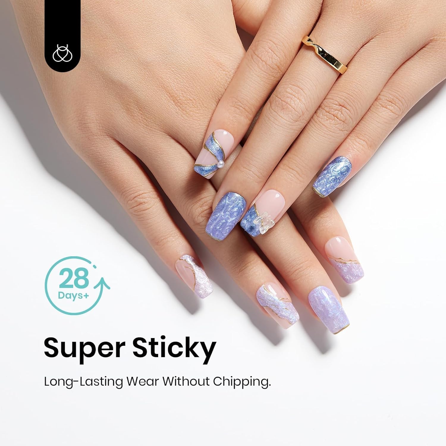 beetles Gel Polish Pegamento de uñas 9 en 1 con nueva fórmula, 0.5 onzas líquidas de pegamento de gel súper fuerte para puntas de uñas postizas,