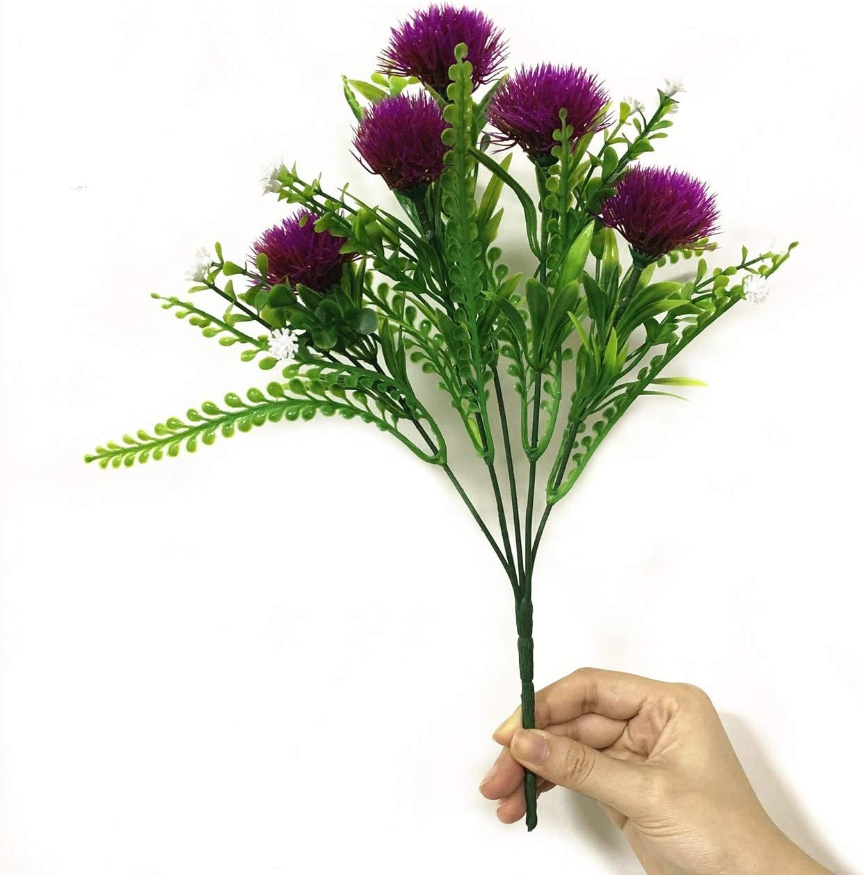 Decoración de plantas artificiales de diente de león, flores de plástico falsas, arbustos, hierba para interiores y exteriores, hogar, jardín, boda,