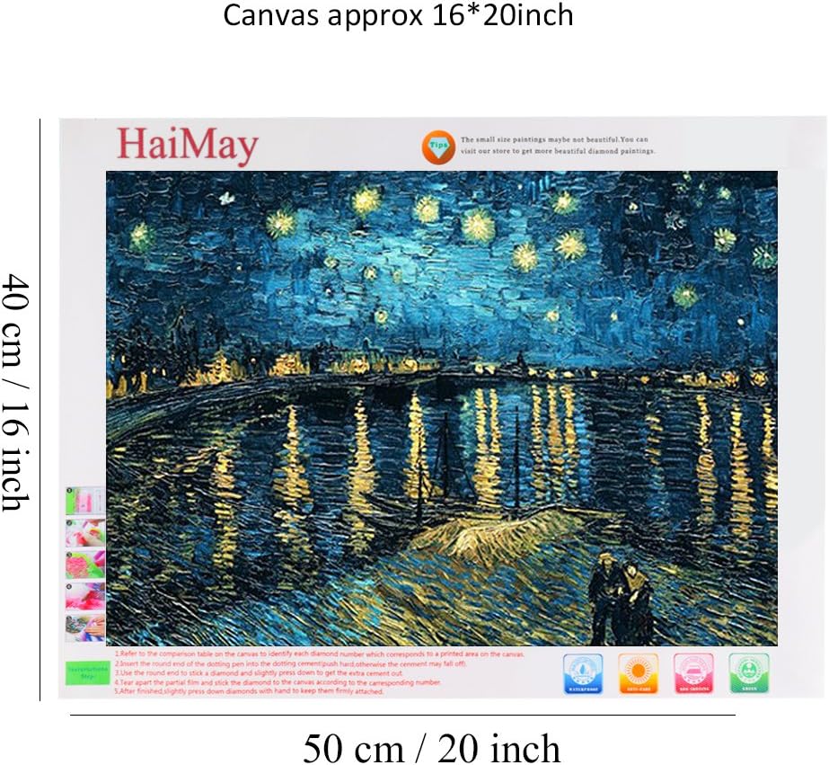 HaiMay 2 juegos de pintura de diamantes 5D para bricolaje, pintura de diamantes de imitación de cielo estrellado para decoración de pared, estilos