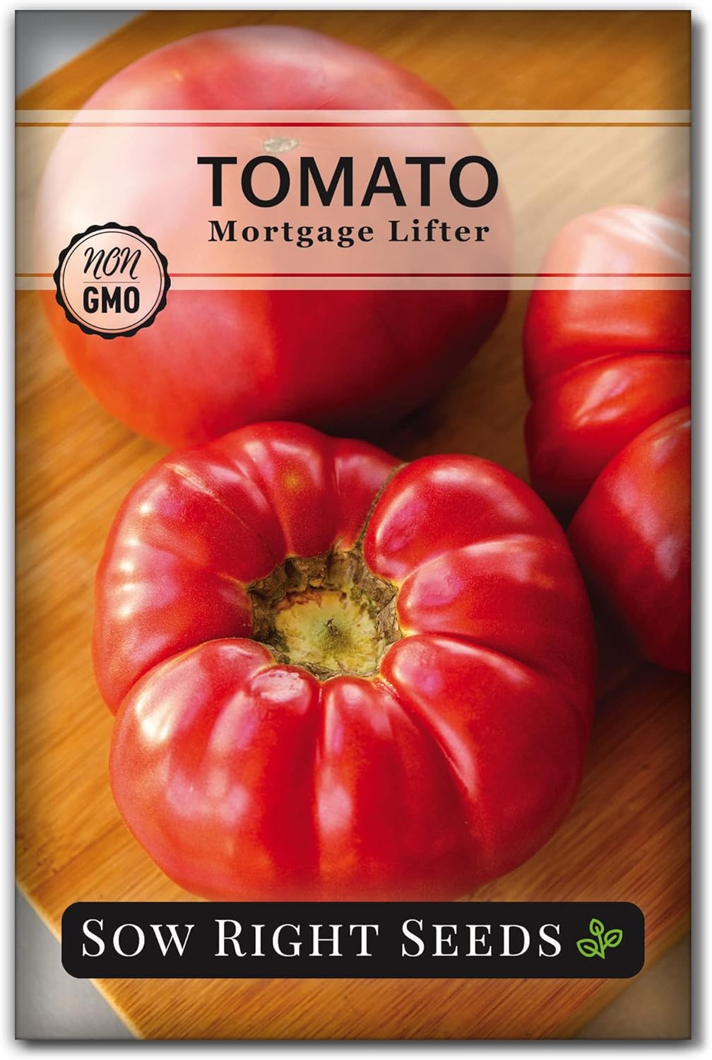 Sow Right Seeds – Semillas de tomate Mortgage Lifter para plantar – Frutas sabrosas carnosas de 1 a 2 libras – Heirloom sin OMG – Instrucciones para