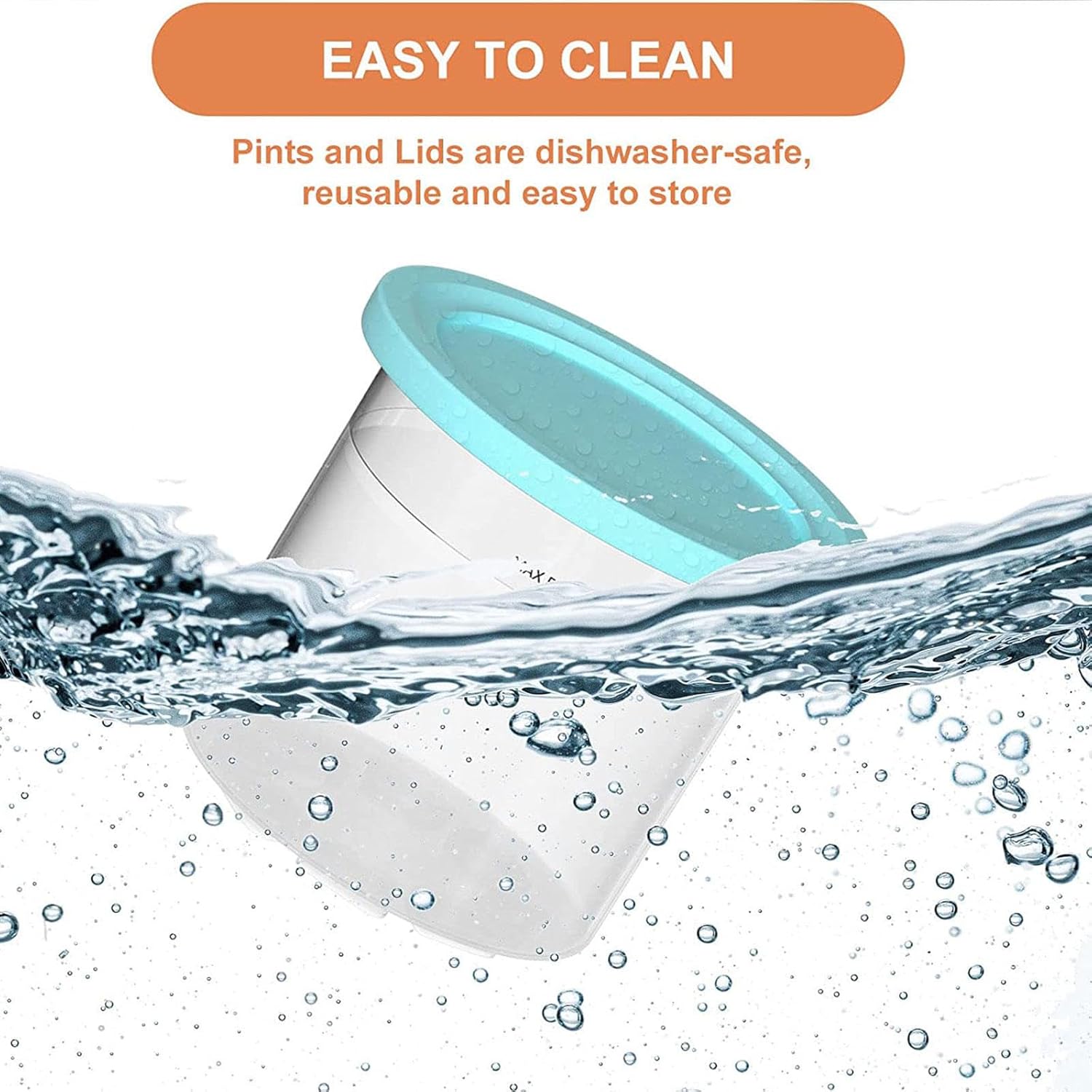 Creami – Pintas de lujo para contenedores de crema ninja, paquete de 4 recipientes de almacenamiento sin BPA, aptos para lavavajillas para máquina