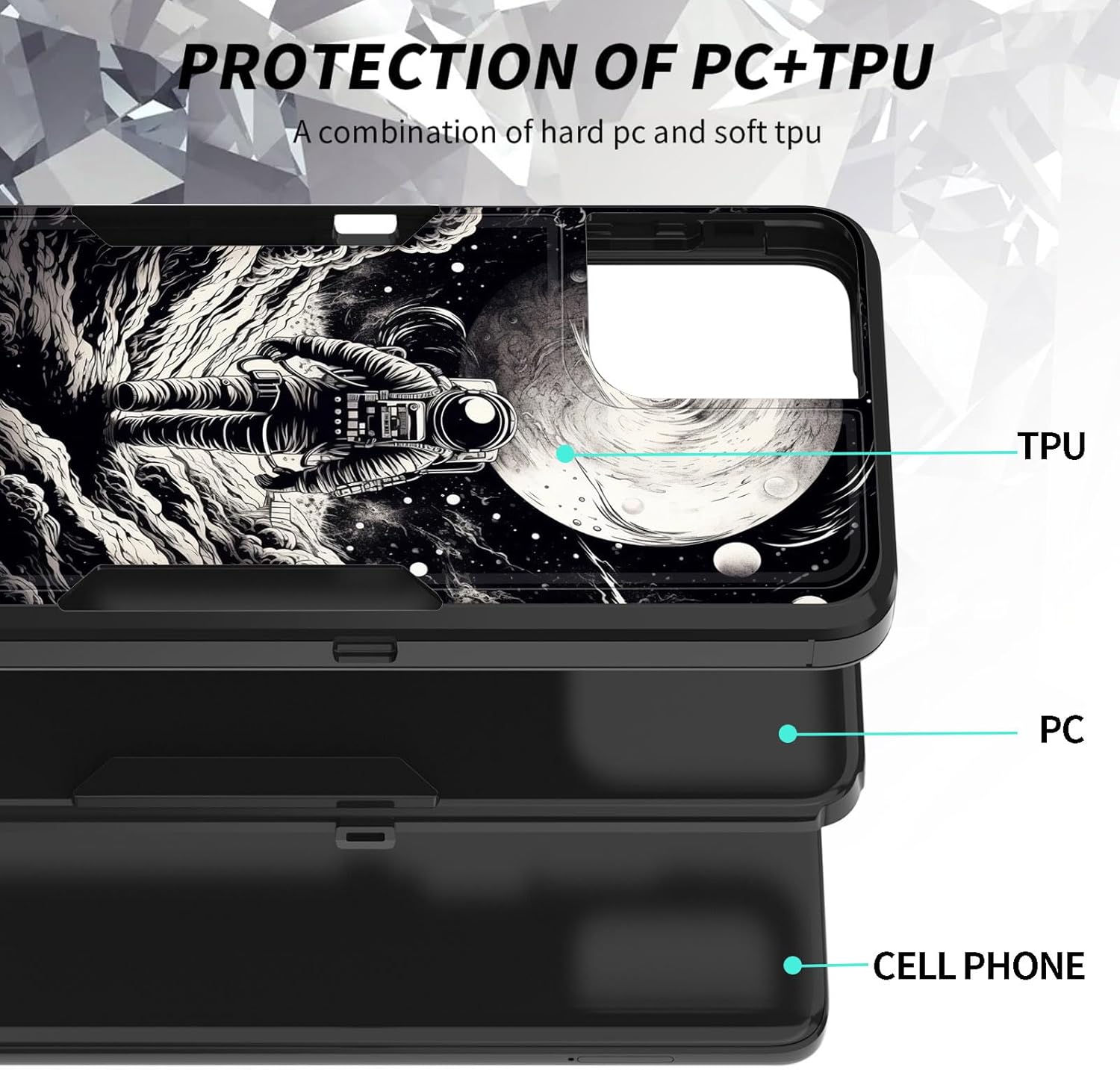 Funda para Moto G Power 5G 2023, híbrida de doble capa (compatible con montaje magnético) a prueba de golpes, protección contra caídas para Motorola