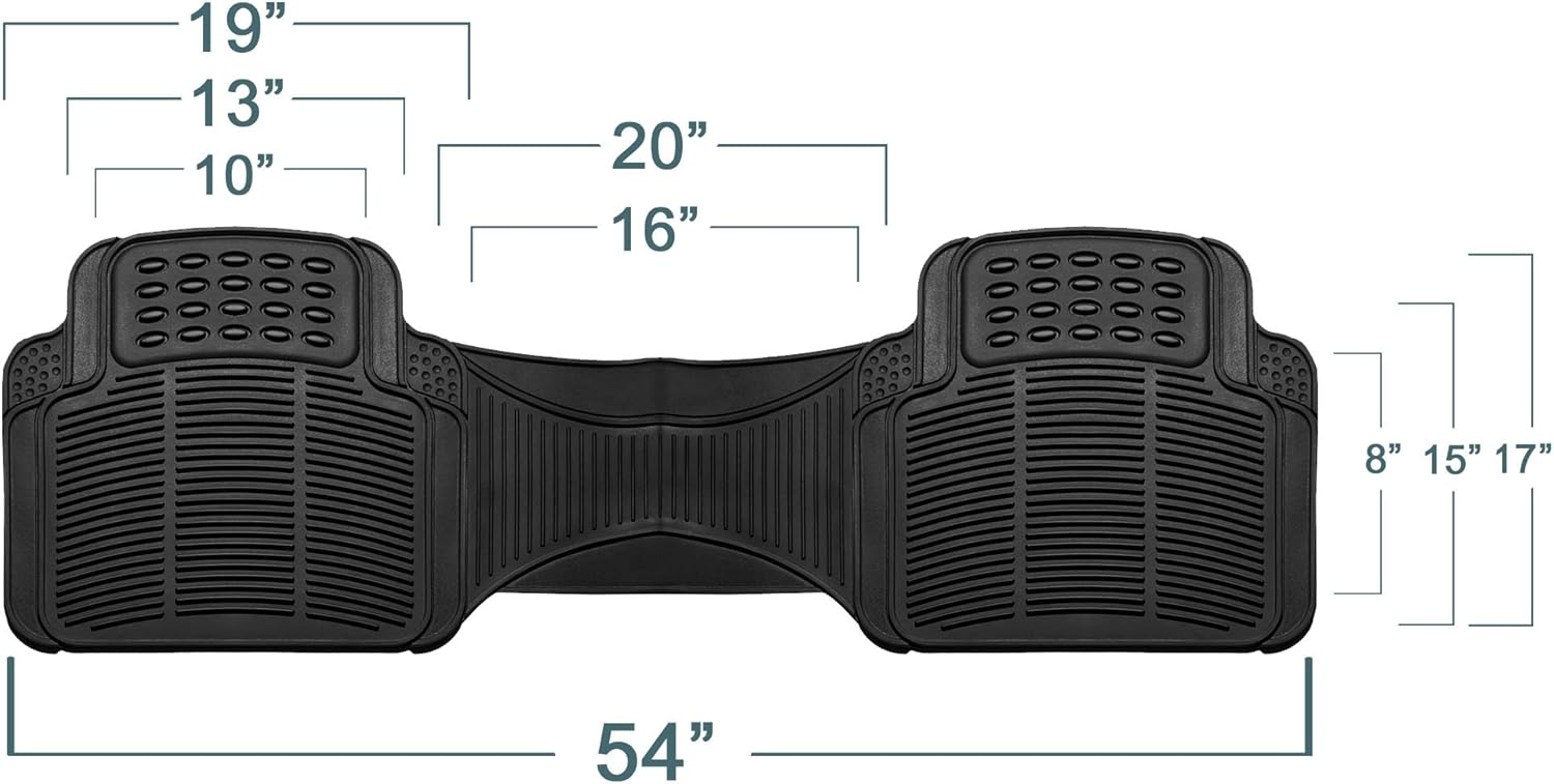 FH Group Cosmopolitan – Fundas de asiento de automóvil, protector rojo para bolsa de aire y fundas de asiento trasero divididas con alfombrillas de