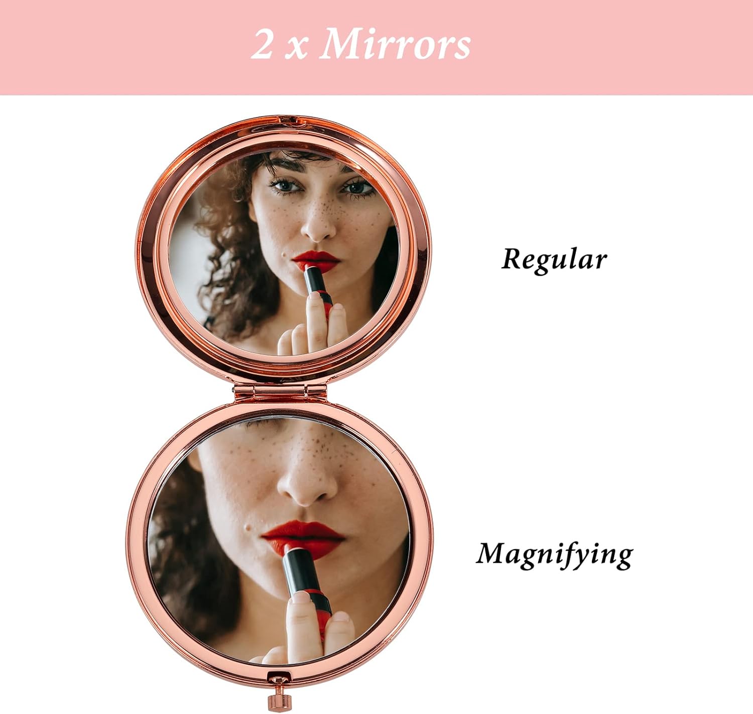 XPENMULBOJA Regalos de Navidad para mujer, espejo de maquillaje para cumpleaños, Navidad, espejo compacto, regalos para niña, hija, mamá, amigas,