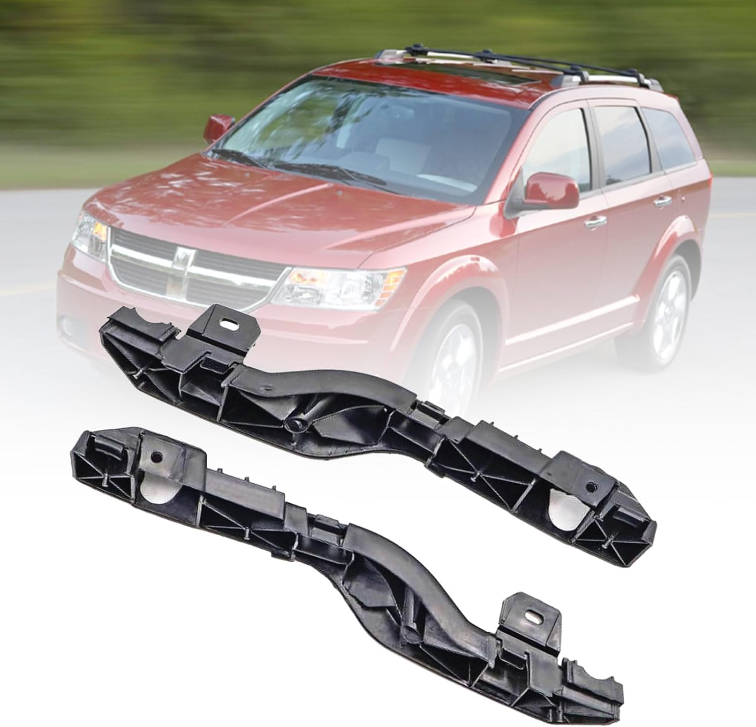 SecosAutoparts Juego de 2 soportes de parachoques delantero izquierdo y derecho compatible con Dodge Journey 2009 2010 2011 2012 2013 2014 2015 2016