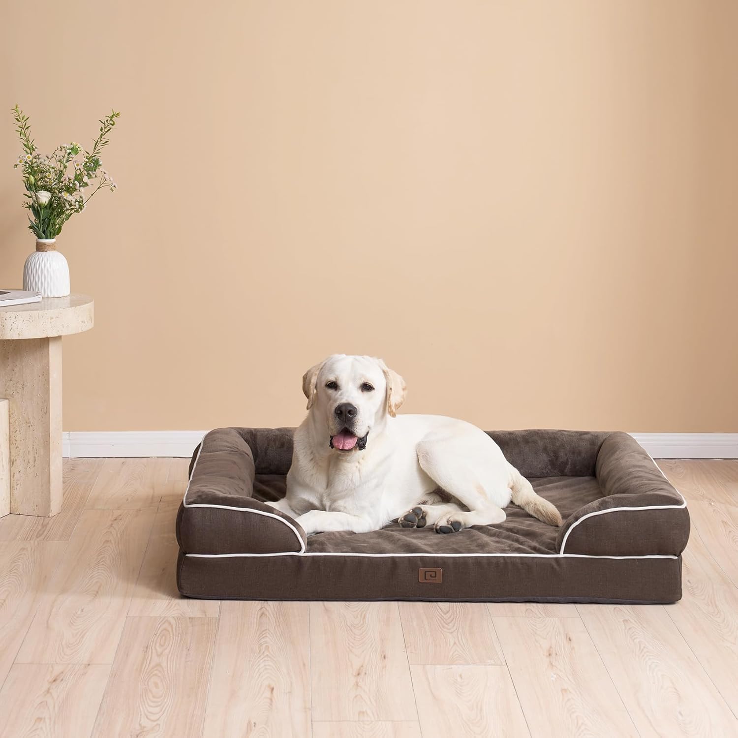 EHEYCIGA Camas ortopédicas para perros grandes, cama grande de espuma viscoelástica impermeable con lados, parte inferior antideslizante y espuma