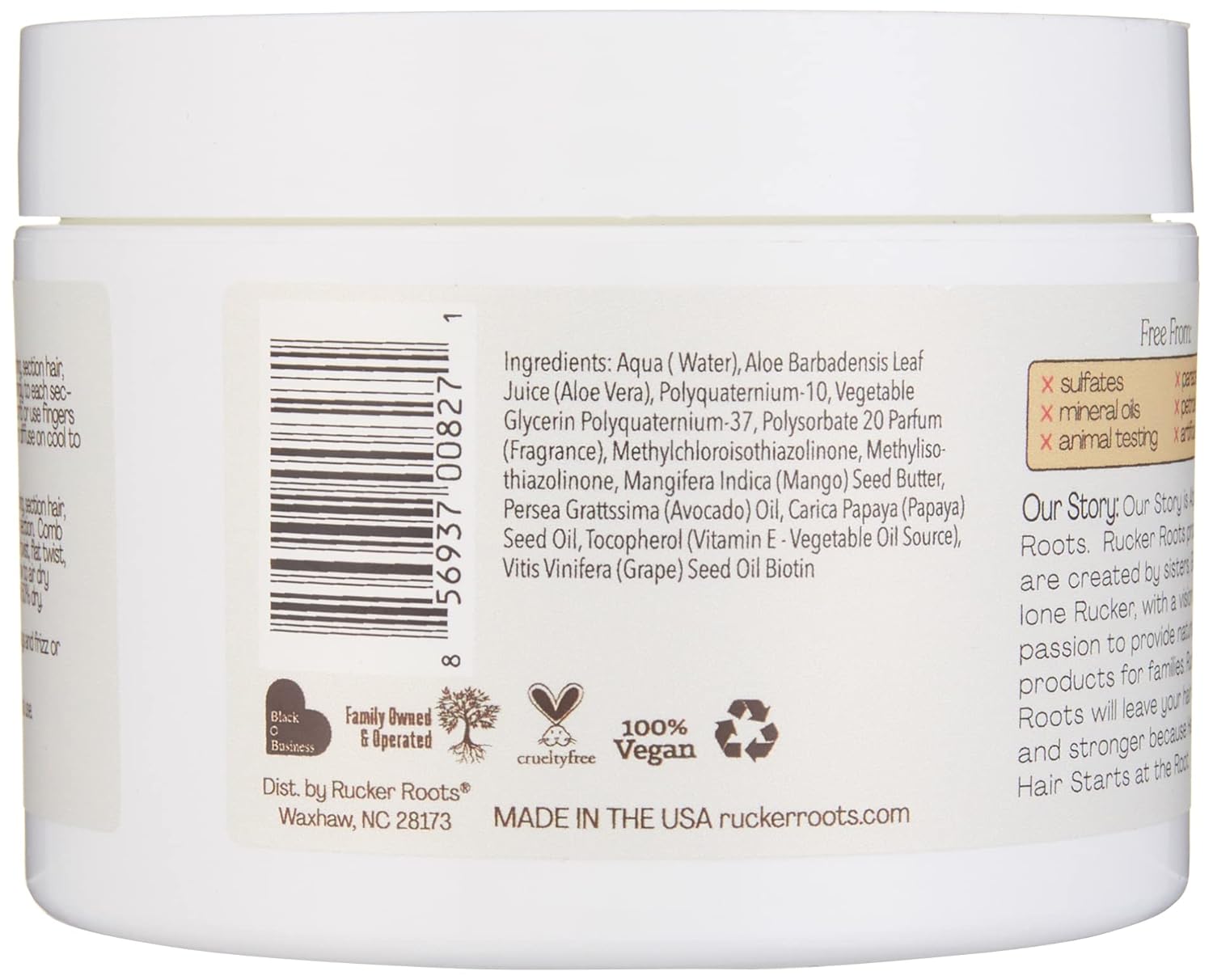 Rucker Roots Nutre y restaura la forma de papaya y mango, define y esculpe el gel