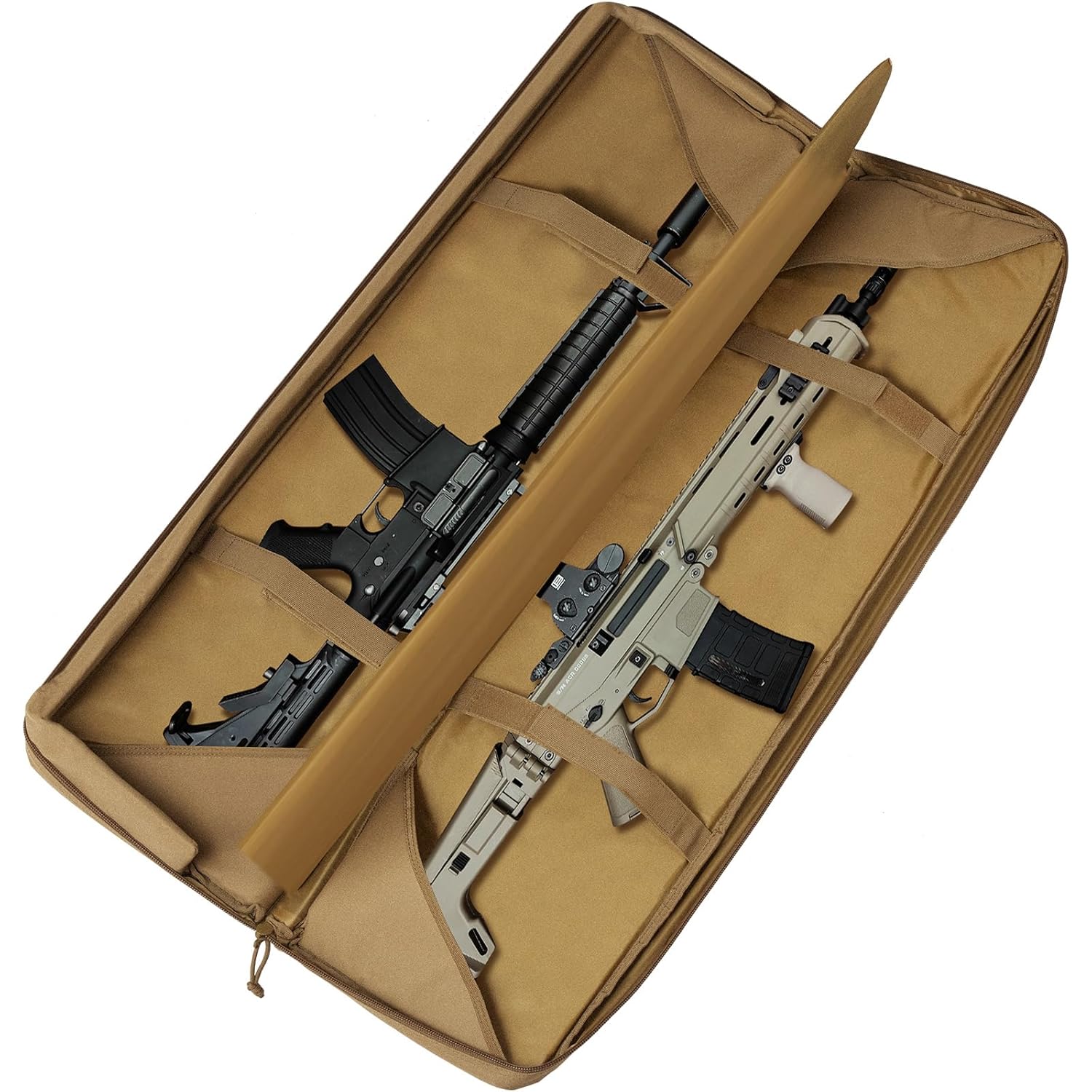 VEVOR Bolsa para rifles, bolsa táctica doble larga para pistola de 42 pulgadas, funda suave para rifle con cremallera con bloqueo, asa portátil y