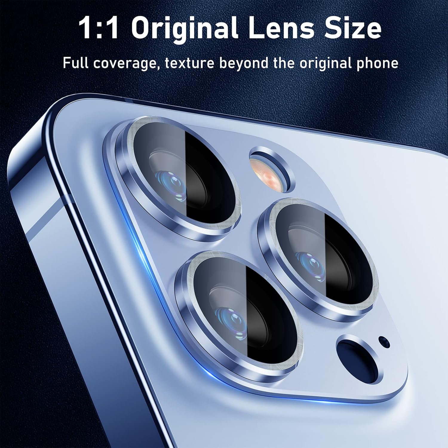 UniqueMe Protector de lente de cámara para iPhone 13 ProiPhone 13 Pro Max, fuerte protección contra caídas no se cae fácilmente Cubierta de pantalla