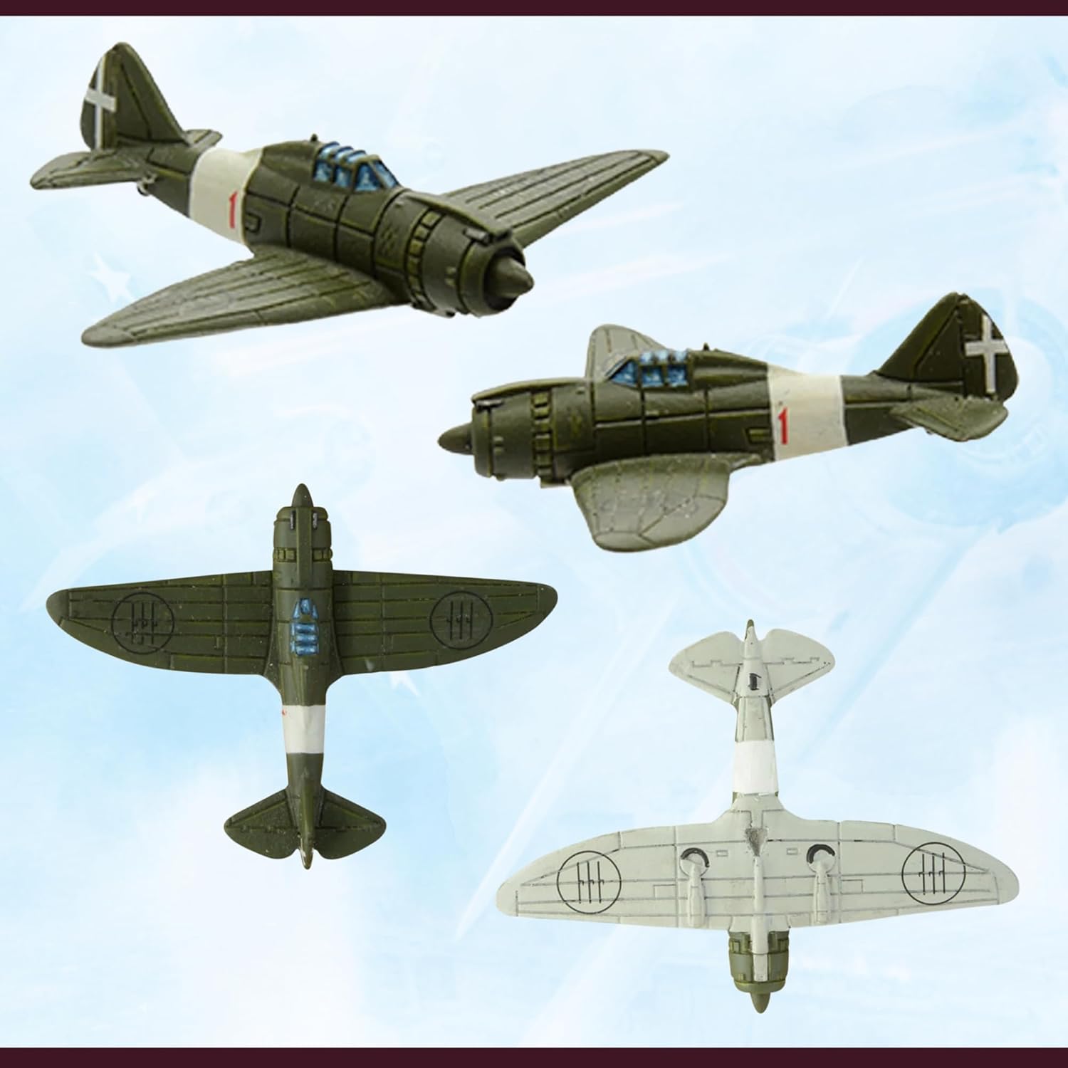 Wargames Delivered Blood Red Skies Reggiane Re.2002 Ariete Squadron – Juego de guerra de mesa de combate aéreo masivo de la Segunda Guerra Mundial,