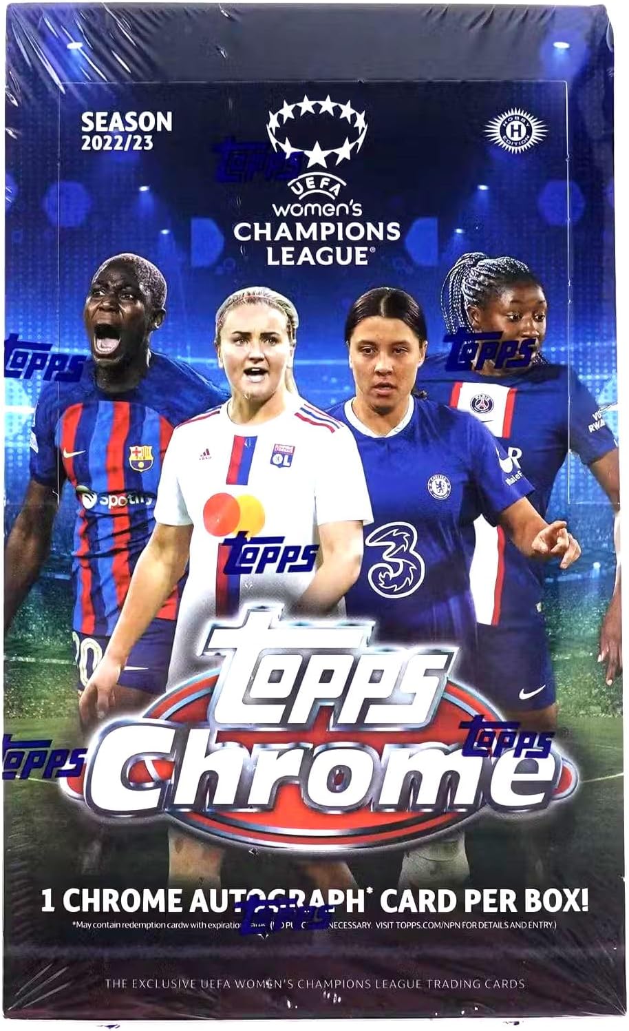 202223 Topps Chrome UEFA Women’s Champions League Soccer HOBBY box (20 pksbx)