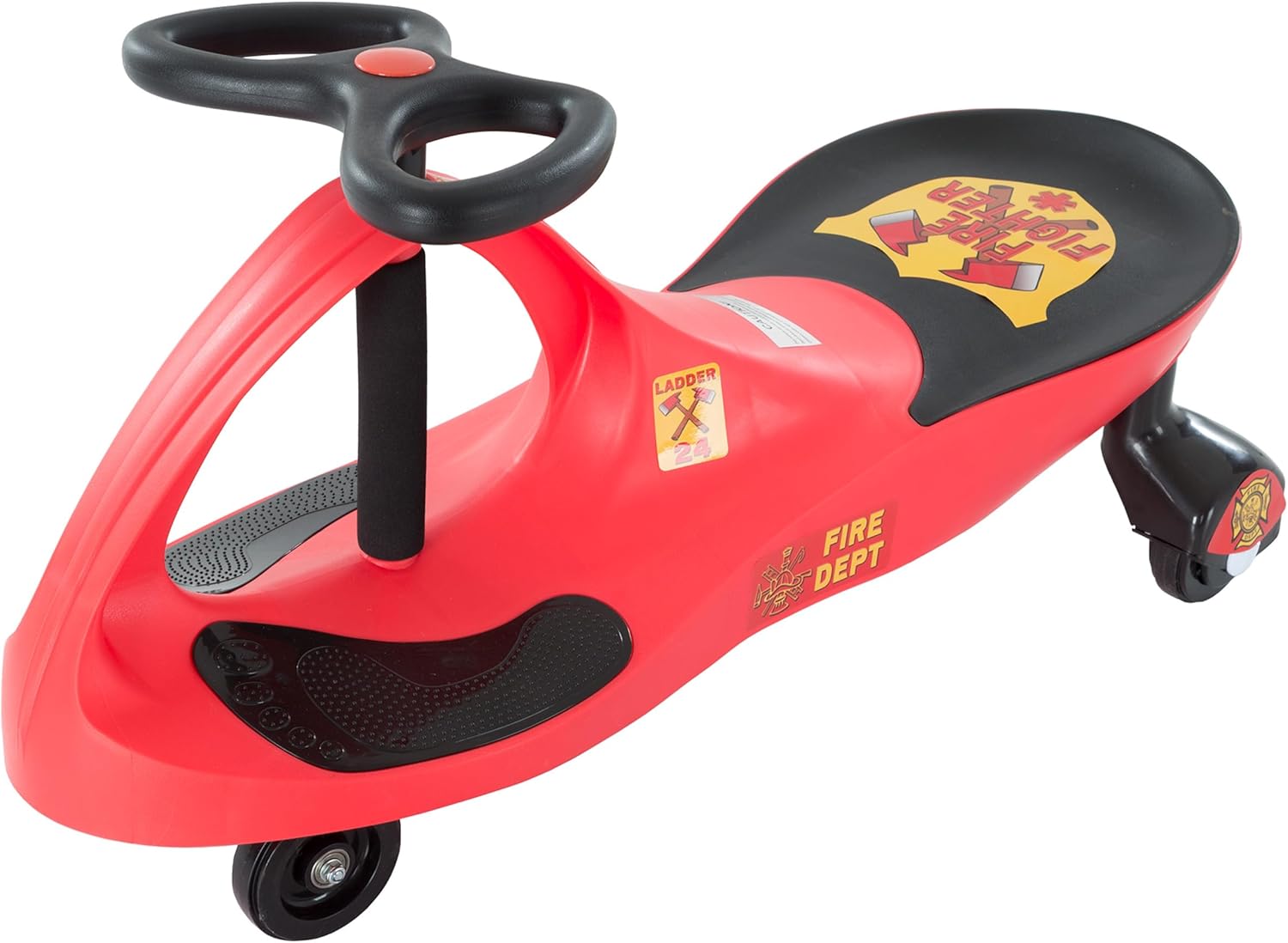 Wiggle Car – Juguete de paseo en ambulancia para edades de 3 años en adelante, sin baterías, engranajes o pedales, simplemente gira, mueve y ve por